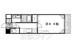 メゾン・ノーブル 5階1Kの間取り