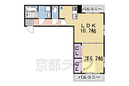 パークガーデン 1LDKの間取図画像