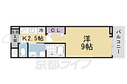 コーチ・フラット 1Kの間取図画像
