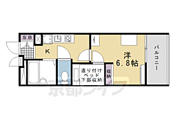 レオパレス前田 1Kの間取図画像