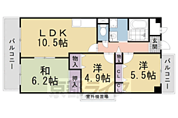 ミューズコート 3LDKの間取図画像