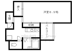 リグラン烏丸五条 1Kの間取図画像