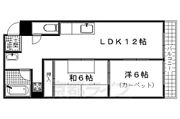 第2長栄マンション 2LDKの間取図画像