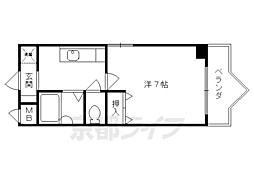 メゾン・ドパーク 1Kの間取図画像
