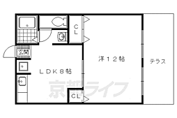 ハイツ神山 1LDKの間取図画像
