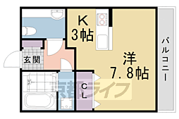 すみれコート 1Kの間取図画像