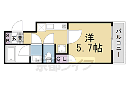 La Fite kyoto OIKE WEST 1Kの間取図画像