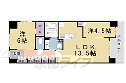 ファインレジデンス京都五条通 2LDKの間取図画像