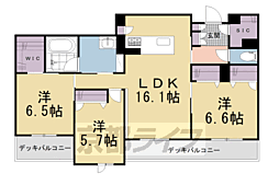 アンド ベンジャミン 3LDKの間取図画像