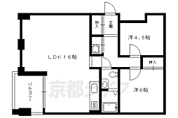 北野885 2LDKの間取図画像