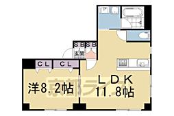 フォレストコート 1LDKの間取図画像