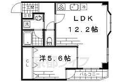 コミュニティ・藤森 1LDKの間取図画像