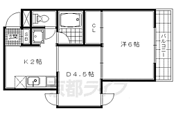 ラセットアベニュー 1DKの間取図画像