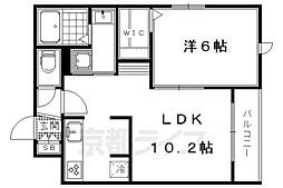 カルヴァドス北山 1LDKの間取図画像
