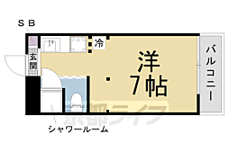 BespokeApartmentsKYOTOTAISHOGUN 1Kの間取図画像