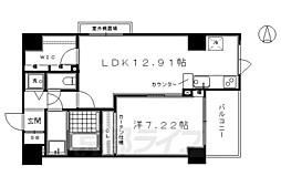 sawarabiparkhouse 1LDKの間取図画像