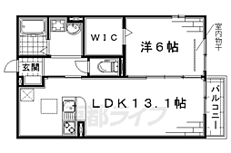 ルアンブルA 1LDKの間取図画像