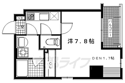 クリスタルグランツ京都御所西 1Kの間取図画像