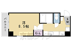 アヴニール朱雀 1Kの間取図画像