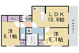 D-ROOM瀬戸川 2LDKの間取図画像