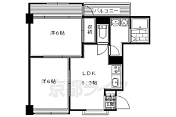 ロイヤルハイツ白川 2LDKの間取図画像