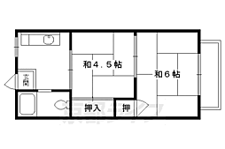 望月コーポ 2Kの間取図画像
