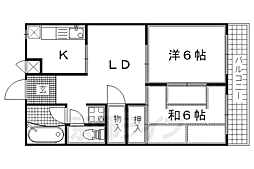 クレセント21 2LDKの間取図画像