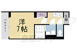 VineOakAgeha 1Kの間取図画像