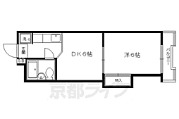 ヴィラビアンカ3 1DKの間取図画像