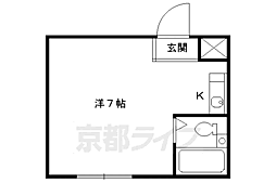 ノーザンライツ2 ワンルームの間取図画像