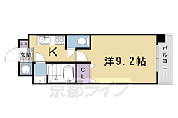 サンシティ烏丸高辻 1Kの間取図画像