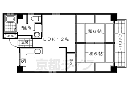 コーポ富有 2LDKの間取図画像