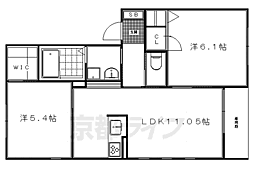 シャーメゾンUN 2LDKの間取図画像