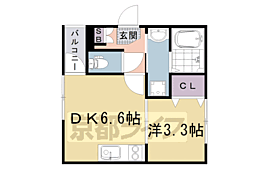 マロンテラス 1DKの間取図画像