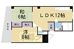 コーポ藤井 2LDKの間取図画像