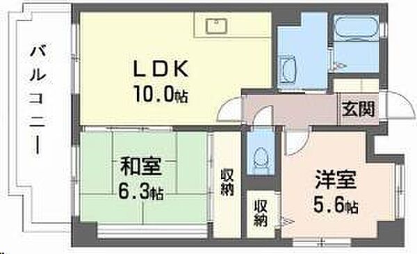 アリヴィラ夙川 102｜兵庫県西宮市南郷町(賃貸マンション2DK・1階・52.89㎡)の写真 その2