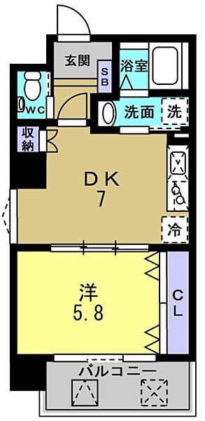 メインステージ甲子園口 404｜兵庫県西宮市甲子園口2丁目(賃貸マンション1DK・4階・33.03㎡)の写真 その2