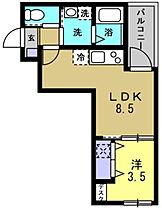 BOWER-PLACE 302 ｜ 兵庫県西宮市鳴尾町1丁目17-7（賃貸アパート1LDK・1階・30.07㎡） その2