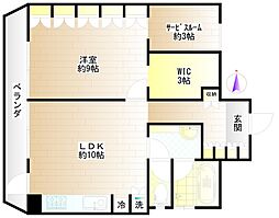 アカシアビル 1SLDKの間取図画像