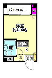 NumeroUno東京 ワンルームの間取図画像