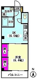 ルミエール・T 1DKの間取図画像