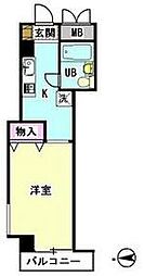 アップルシード 1Kの間取図画像