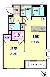 シャーメゾン・ルミエ 1LDKの間取図画像