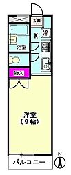 サンパテオサンアイパート5 1Kの間取図画像