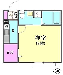 グレース大森壱番館 1Kの間取図画像