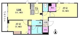 HillsStageSanno 2LDKの間取図画像