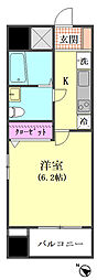 プロスペールS 1Kの間取図画像