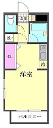 ブリランテ平和島 1Kの間取図画像