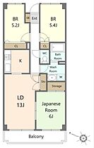 パスティーユ石川台 203 ｜ 東京都大田区石川町２丁目7-20（賃貸マンション3LDK・2階・66.80㎡） その2