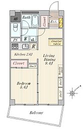 間取図画像 1LDK